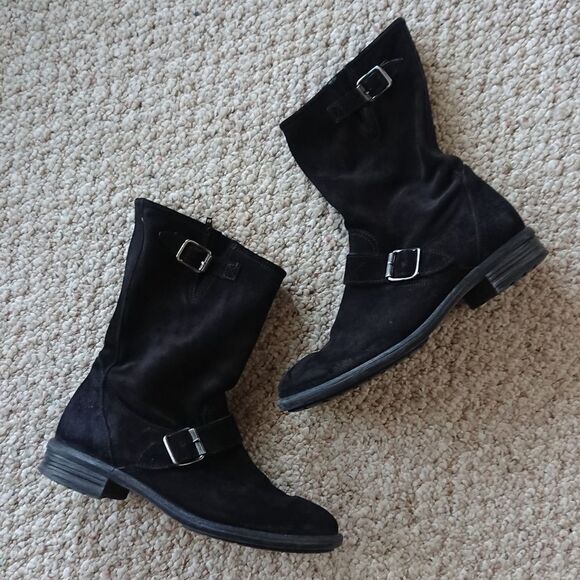 Paul Green Shoes - Paul Green 'Suri' Suede Moto Boots size 7.5